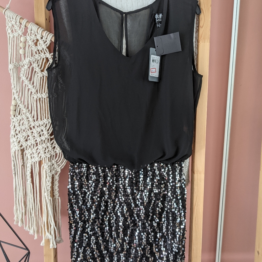 Black dress with sequins